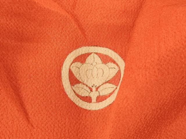 平和屋着物[]アンティーク 大正ロマン お宮参り 女の子 祝着 産着 初着 のしめ 刺繍 扇面花文 投扇興 暈し染め 正絹 逸品 AABG3219ja