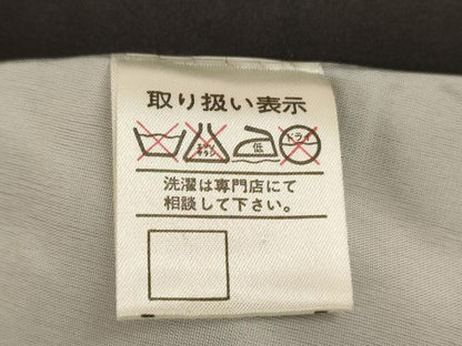 平和屋着物[]お宮参り　男の子　祝着　産着　初着　のしめ　駒刺繍　鷹　草花丸文　銀彩　正絹　逸品　AABG3239ja
