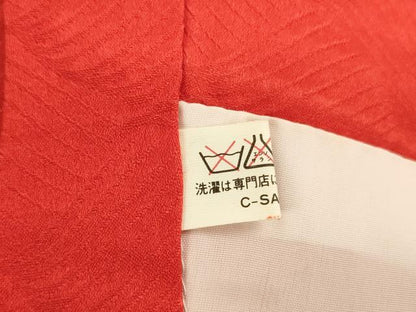 平和屋着物[]お宮参り　女の子　祝着　産着　初着　のしめ　駒刺繍　絞り　御所車文　正絹　逸品　AABG3240ja