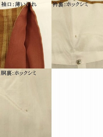 平和屋着物■上質な紬　間道　正絹　逸品　AABG3297ja