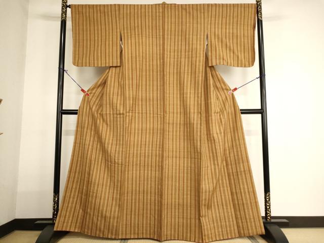 平和屋着物■上質な紬　間道　正絹　逸品　AABG3297ja