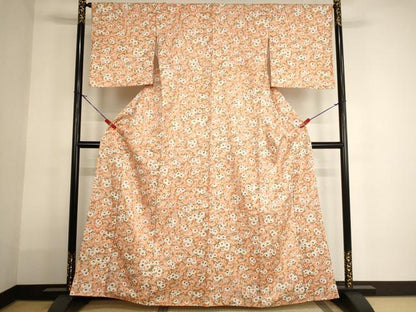 平和屋着物■小紋 花づくし文 洗える着物 AABG3300ja