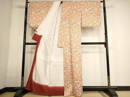平和屋着物■小紋 花づくし文 洗える着物 AABG3300ja