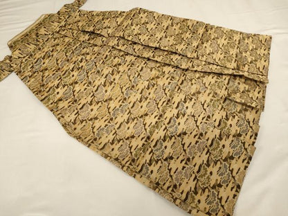平和屋着物[]七五三　男の子　3歳　行灯袴　松　笹竹　金糸　正絹　逸品　AABG3350ja