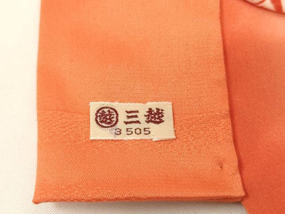 平和屋着物∵女の子 十三参り 子供 祝着 友禅 駒刺繍 扇面花蝶文 金銀彩 三越扱い 正絹 逸品 AABG3364ja