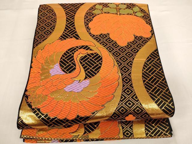 平和屋着物∵女の子　十三参り　子供　祝着・帯セット　花蝶丸文　暈し染め　金彩　逸品　AABG3377ja