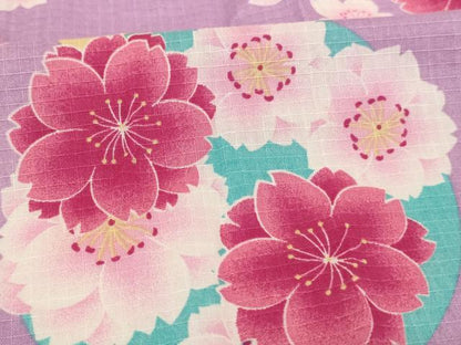 平和屋着物＊夏物 浴衣 子供 女の子 花丸文 桜 綿 逸品 AABG3383ja