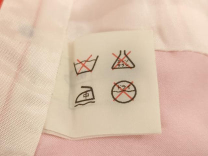 平和屋着物[]七五三　女の子　３歳　祝着　三つ身　吉祥花蝶文　暈し染め　正絹　逸品　AABG3397ja