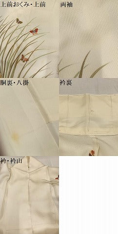 平和屋着物●訪問着　刺繍　舞蝶芝文　胴抜き仕立て　暈し染め　金彩　高島屋扱い　正絹　逸品　AABG3404ph
