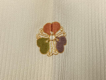 平和屋着物●訪問着　刺繍　舞蝶芝文　胴抜き仕立て　暈し染め　金彩　高島屋扱い　正絹　逸品　AABG3404ph