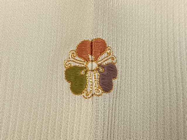 平和屋着物●訪問着　刺繍　舞蝶芝文　胴抜き仕立て　暈し染め　金彩　高島屋扱い　正絹　逸品　AABG3404ph