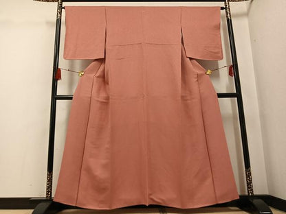 平和屋着物●上質な色無地　東雲色　正絹　逸品　AABG3407ph