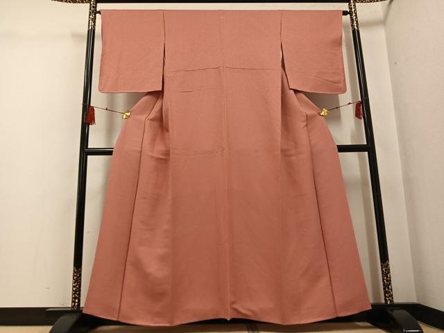 平和屋着物●上質な色無地　東雲色　正絹　逸品　AABG3407ph