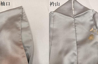 平和屋着物●訪問着　エ霞枝花文　暈し染め　金銀彩　正絹　逸品　AABG3411ph