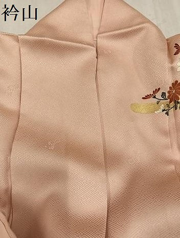 平和屋着物●訪問着　駒刺繍　エ霞枝花文　金彩　正絹　逸品　AABG3413ph