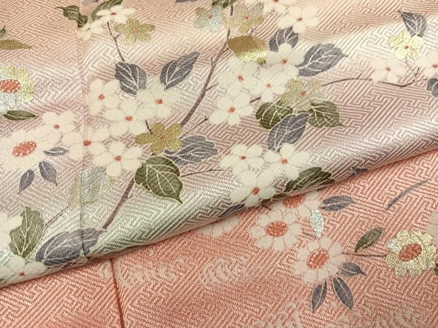 平和屋着物●訪問着　枝花籬文　暈し染め　金銀彩　正絹　逸品　AABG3418ph