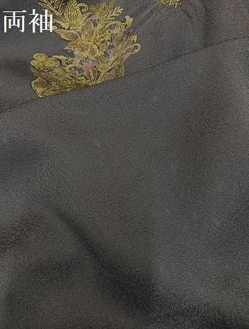 平和屋着物●訪問着　草花文　金彩　正絹　逸品　AABG3425ph