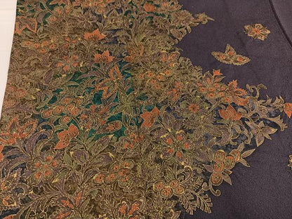 平和屋着物●訪問着　草花文　金彩　正絹　逸品　AABG3425ph