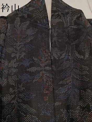 平和屋着物●本場結城紬　重要無形文化財　草花文　正絹　逸品　AABG3461ph