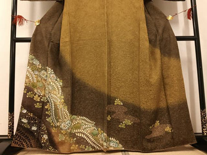 平和屋着物●訪問着　辻が花　暈し染め　金彩　正絹　逸品　未使用　AABG3464ph