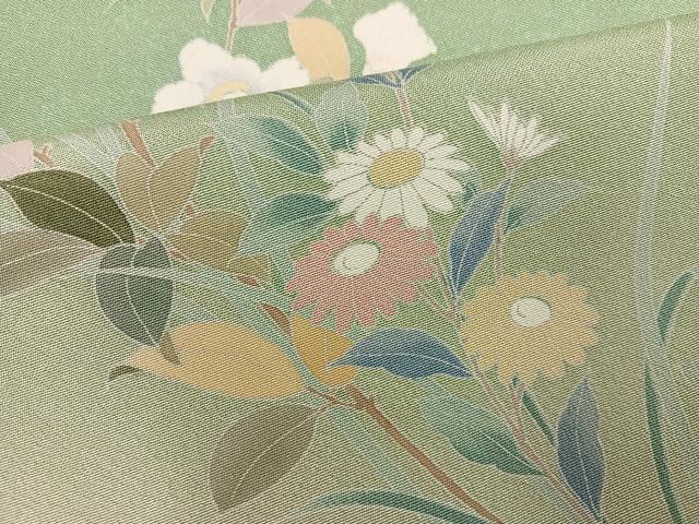 平和屋着物●訪問着　友禅　枝花文　暈し染め　正絹　逸品　AABG3466ph