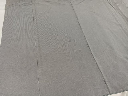 平和屋着物●江戸小紋　万筋　灰色×白色　正絹　逸品　AABG3468ph
