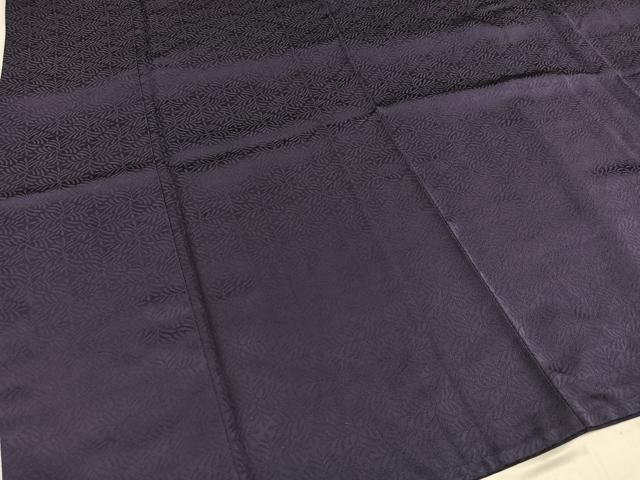 平和屋着物●銀座もとじ　色無地　草木地紋　深紫色　正絹　逸品　AABG3470ph