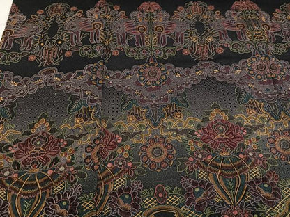 平和屋着物●訪問着　中国三大刺繍　汕頭刺繍　スワトウ刺繍　総刺繍　鳥獣花文　正絹　逸品　AABG3473ph