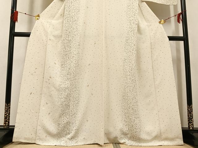 平和屋着物●染織作家　染織デザイナー　大島明　訪問着　桜花弁文　金彩　正絹　逸品　AABG3480ph