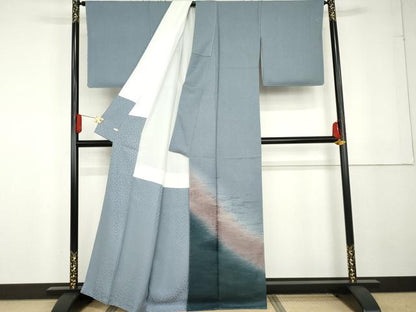 平和屋着物●染色の魔術師 染乃座・大久保玄才 そめのざ玄才 訪問着 霞文 暈し染め さが美扱い 正絹 逸品 未使用 AABG3491cs