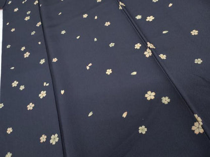 平和屋着物●上質な小紋 舞桜文 正絹 逸品 AABG3492cs