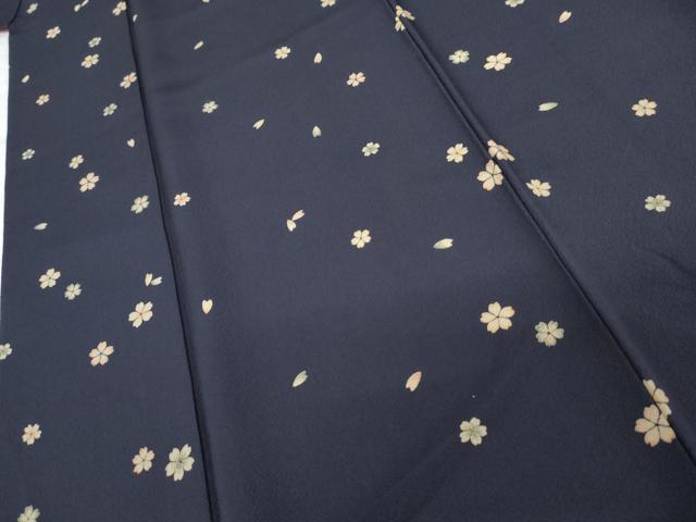 平和屋着物●上質な小紋 舞桜文 正絹 逸品 AABG3492cs