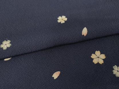 平和屋着物●上質な小紋 舞桜文 正絹 逸品 AABG3492cs
