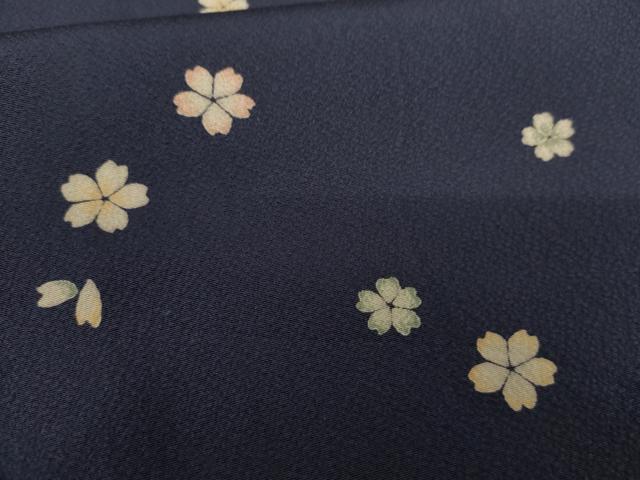 平和屋着物●上質な小紋 舞桜文 正絹 逸品 AABG3492cs