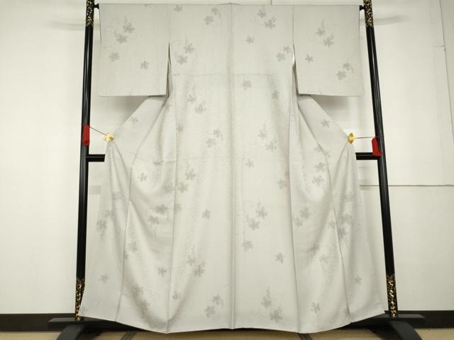 平和屋着物●上質な小紋 蔦の葉文 正絹 逸品 未使用 AABG3495cs