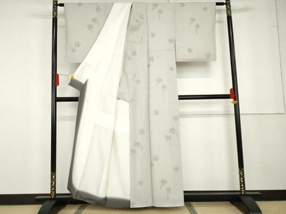 平和屋着物●上質な小紋 蔦の葉文 正絹 逸品 未使用 AABG3495cs
