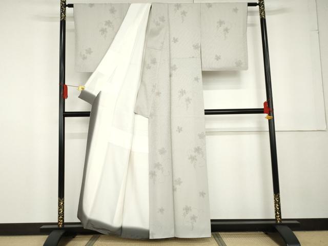 平和屋着物●上質な小紋 蔦の葉文 正絹 逸品 未使用 AABG3495cs