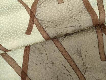 平和屋着物●上質な小紋 枝木文 暈し染め 正絹 逸品 AABG3499cs