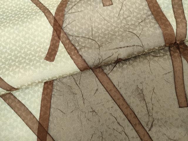 平和屋着物●上質な小紋 枝木文 暈し染め 正絹 逸品 AABG3499cs