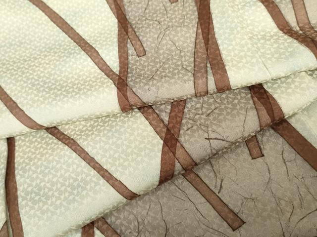 平和屋着物●上質な小紋 枝木文 暈し染め 正絹 逸品 AABG3499cs