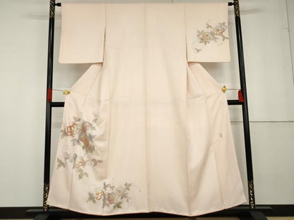 平和屋着物●金彩友禅 卓越技能者・名工・和田光正 訪問着 蔦の葉花文 金銀彩 正絹 逸品 AABG3503cs