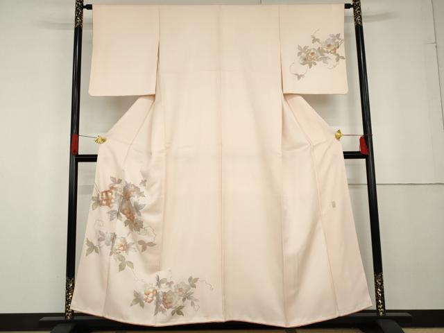平和屋着物●金彩友禅 卓越技能者・名工・和田光正 訪問着 蔦の葉花文 金銀彩 正絹 逸品 AABG3503cs