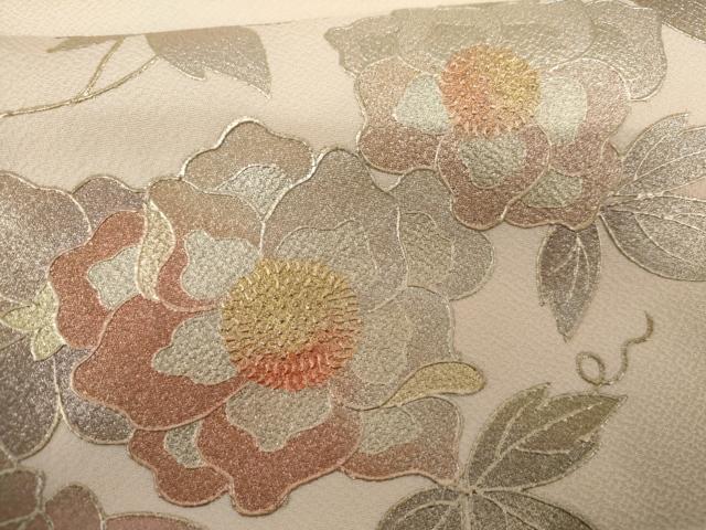平和屋着物●金彩友禅 卓越技能者・名工・和田光正 訪問着 蔦の葉花文 金銀彩 正絹 逸品 AABG3503cs