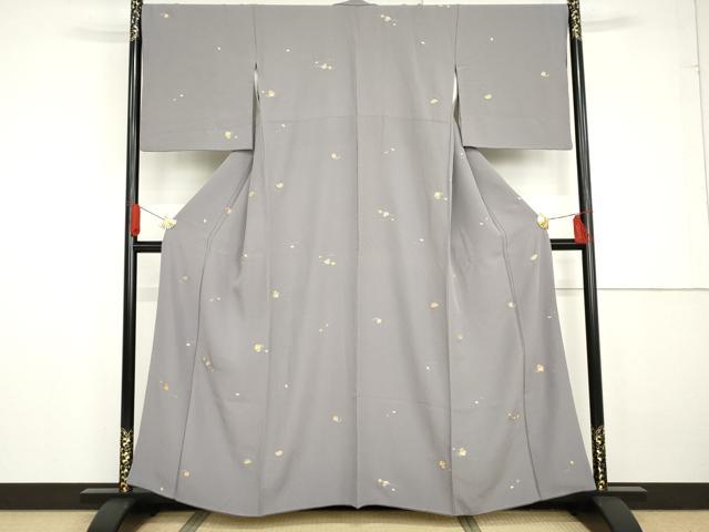 平和屋着物●総刺繍　小紋　吉祥文　花簪　櫛　鼓　金糸　正絹　逸品　AABG3505cs