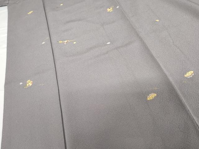 平和屋着物●総刺繍　小紋　吉祥文　花簪　櫛　鼓　金糸　正絹　逸品　AABG3505cs
