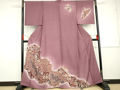 平和屋着物●訪問着　辻が花　暈し染め　金彩　やまと誂製　正絹　逸品　AABG3506cs