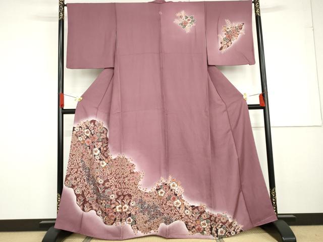 平和屋着物●訪問着　辻が花　暈し染め　金彩　やまと誂製　正絹　逸品　AABG3506cs