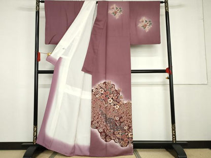 平和屋着物●訪問着　辻が花　暈し染め　金彩　やまと誂製　正絹　逸品　AABG3506cs