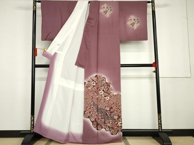平和屋着物●訪問着　辻が花　暈し染め　金彩　やまと誂製　正絹　逸品　AABG3506cs