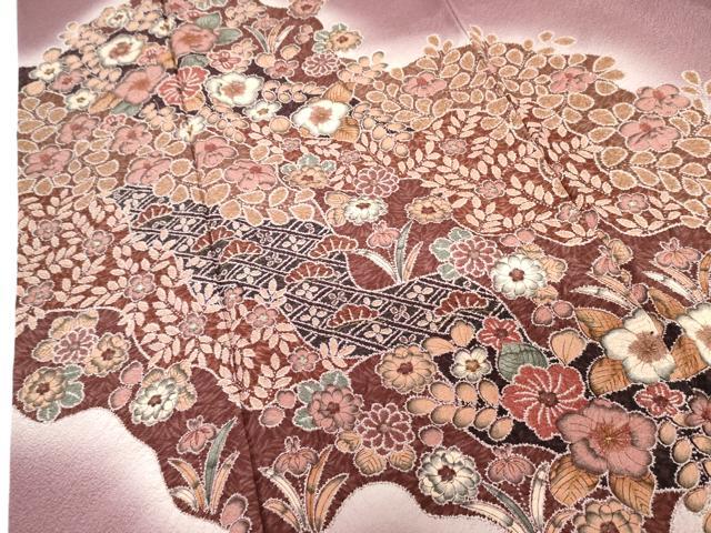 平和屋着物●訪問着　辻が花　暈し染め　金彩　やまと誂製　正絹　逸品　AABG3506cs